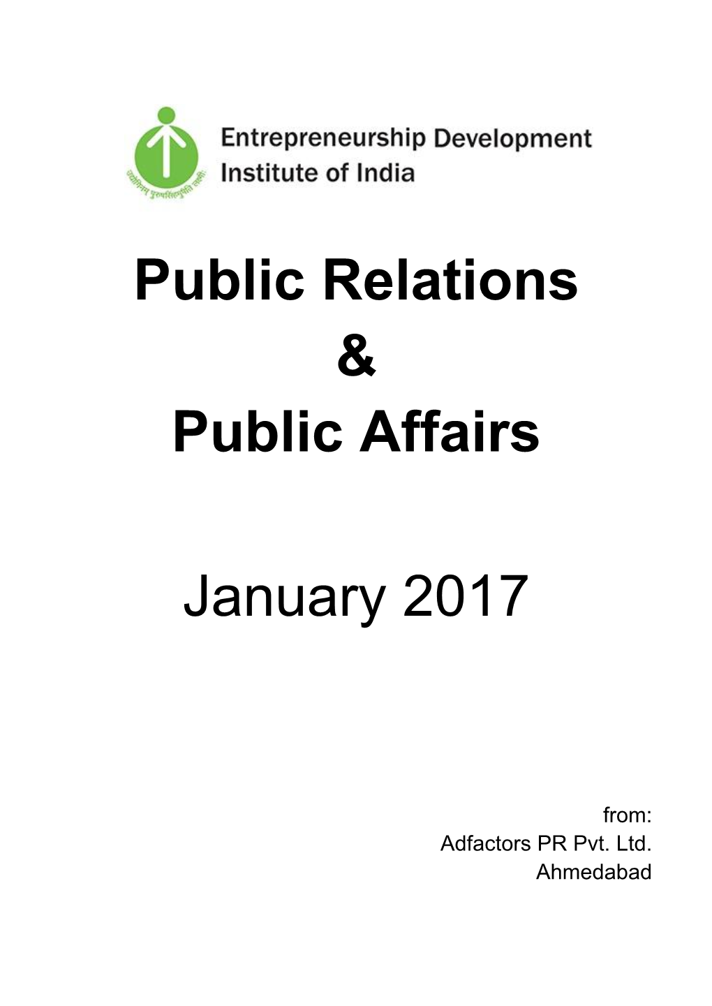 Public Relations & Public Affairs January 2017