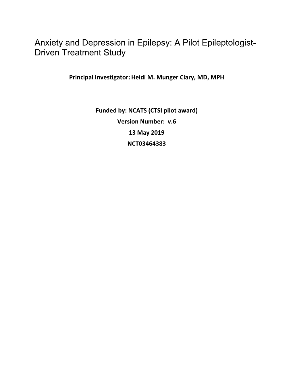 Anxiety and Depression in Epilepsy: a Pilot Epileptologist- Driven Treatment Study