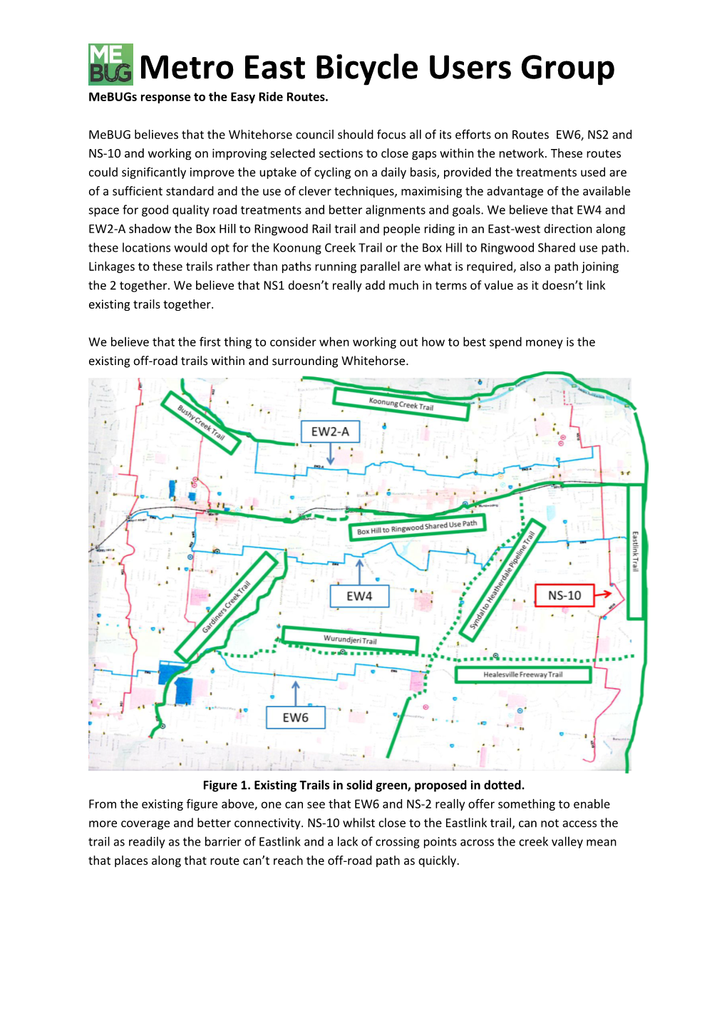 Metro East Bicycle Users Group Mebugs Response to the Easy Ride Routes