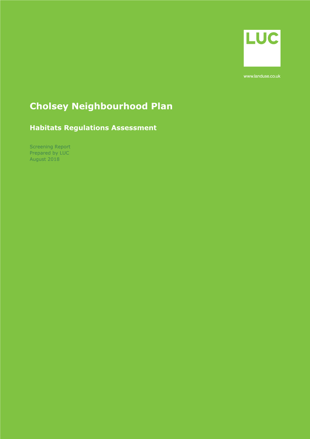 Cholsey Neighbourhood Plan