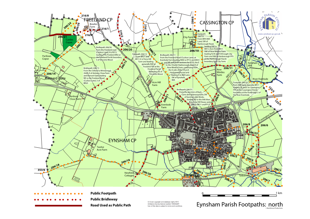 Eynsham Parish Footpaths: North © Northmoor Productions