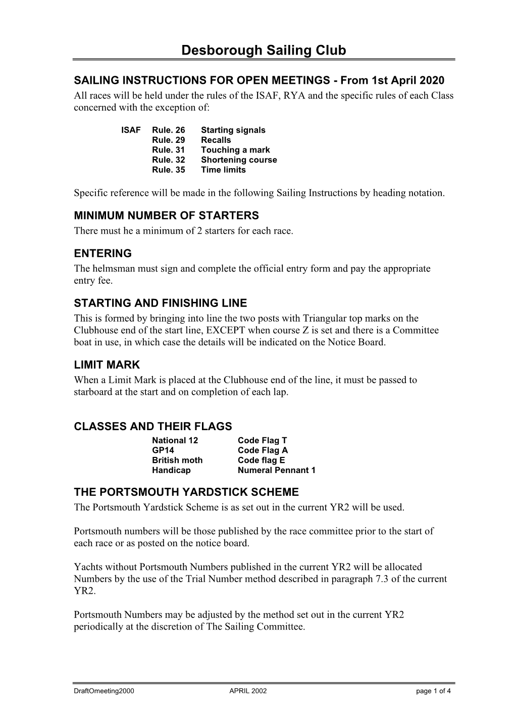 Desborough Sailing Club