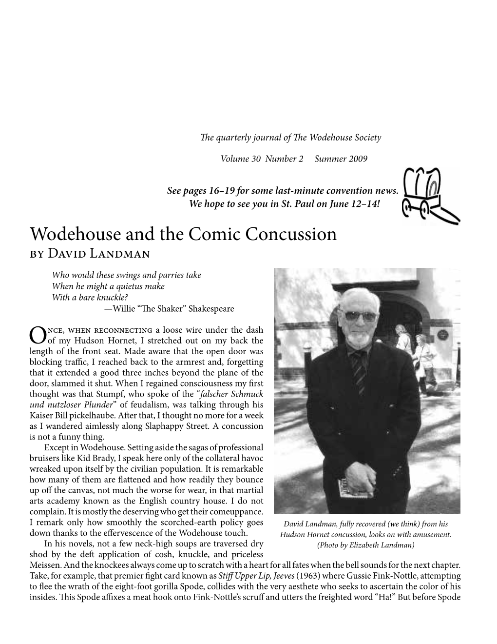 Wodehouse and the Comic Concussion