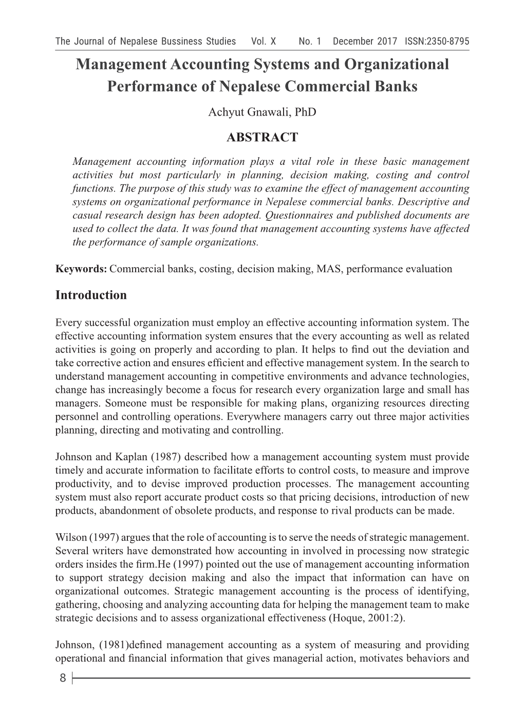 Management Accounting Systems and Organizational Performance of ...