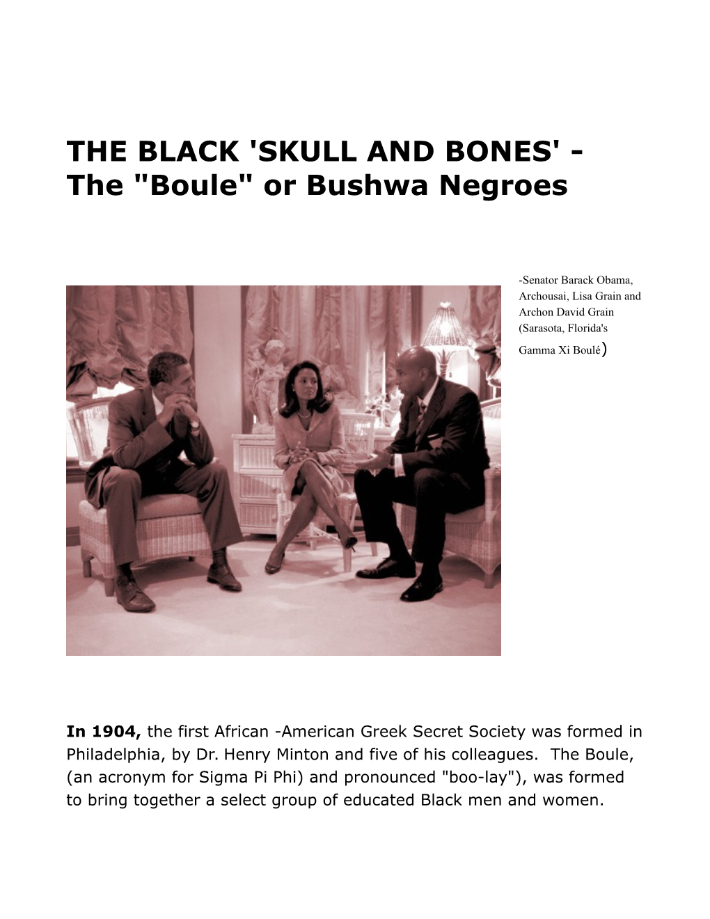 THE BLACK 'SKULL and BONES' - the 