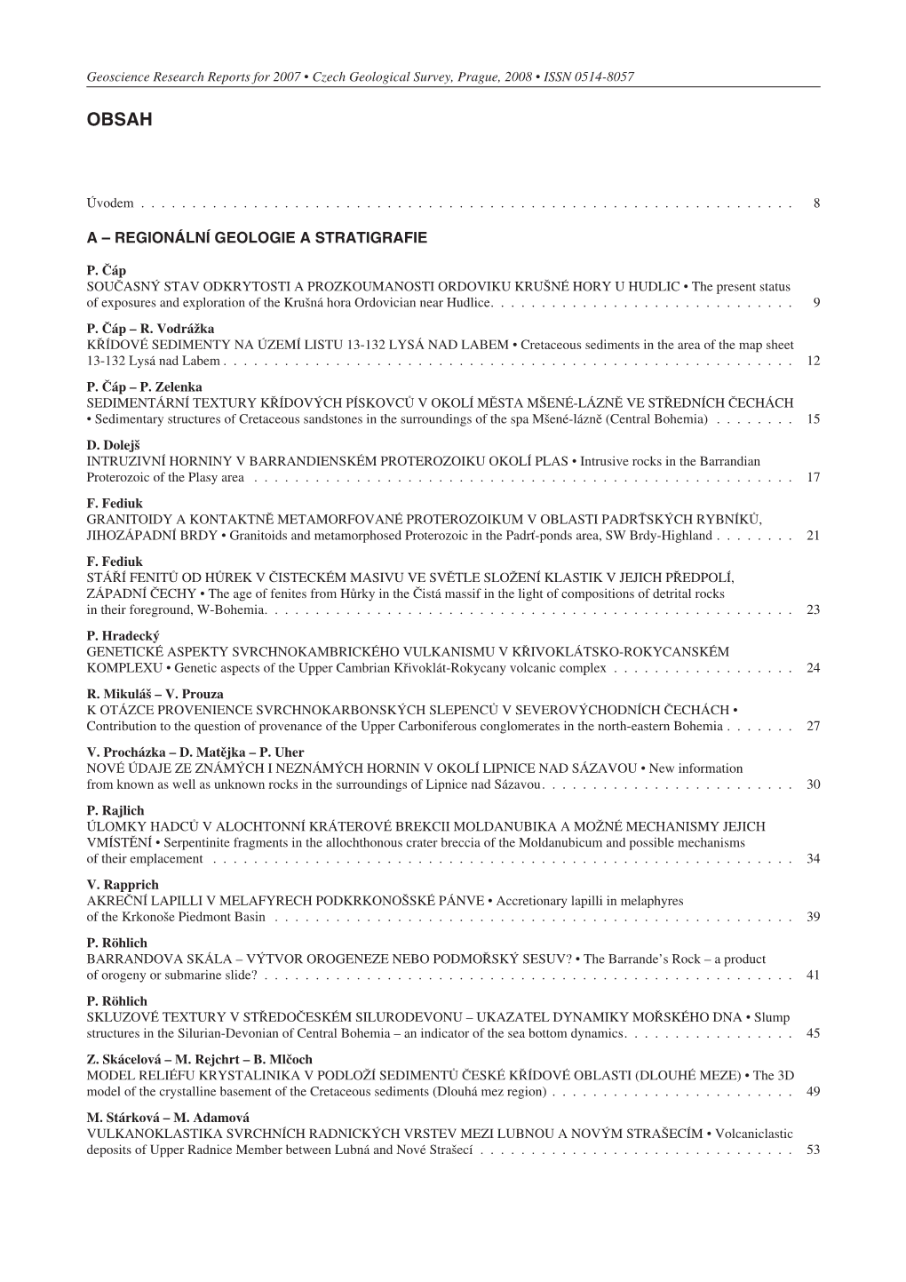 A – Regionální Geologie a Stratigrafie