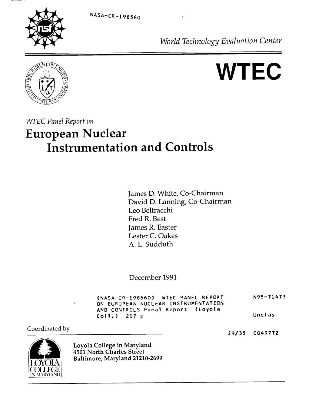 European Nuclear Instrumentation and Controls