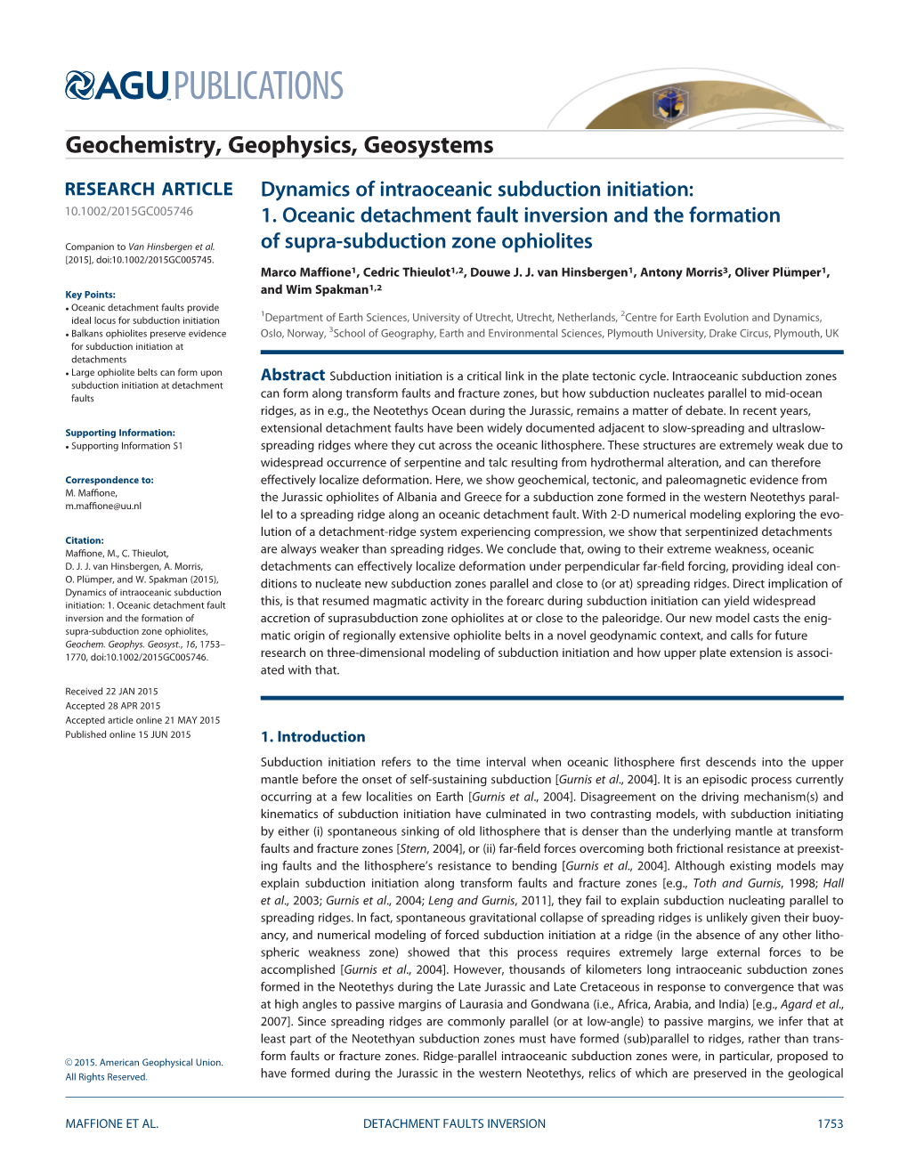 Dynamics of Intraoceanic Subduction Initiation: 1. Oceanic Detachment