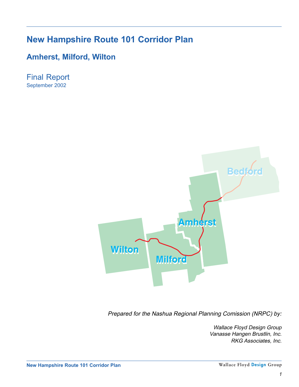 New Hampshire Route 101 Corridor Plan Amherst, Milford, Wilton