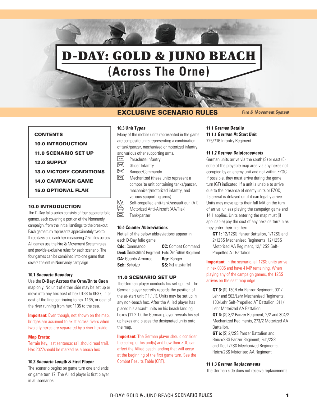 D-DAY: GOLD & JUNO BEACH (Across the Orne)