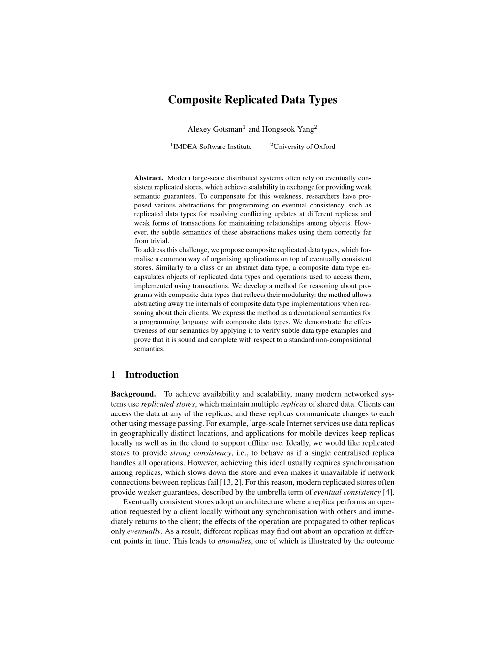 Composite Replicated Data Types