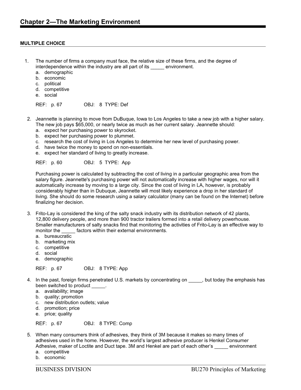 Chapter 2 the Marketing Environment