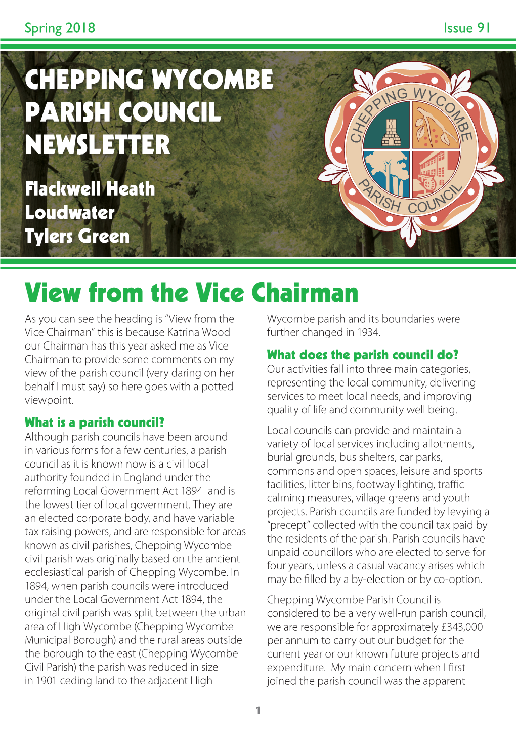 CHEPPING WYCOMBE PARISH COUNCIL NEWSLETTER View