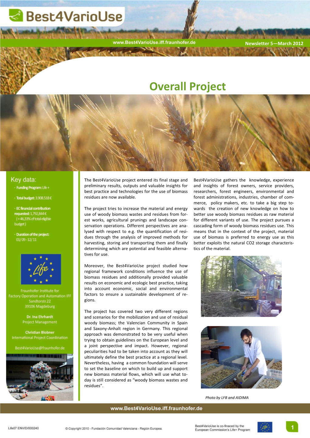 Newsletter 5—March 2012