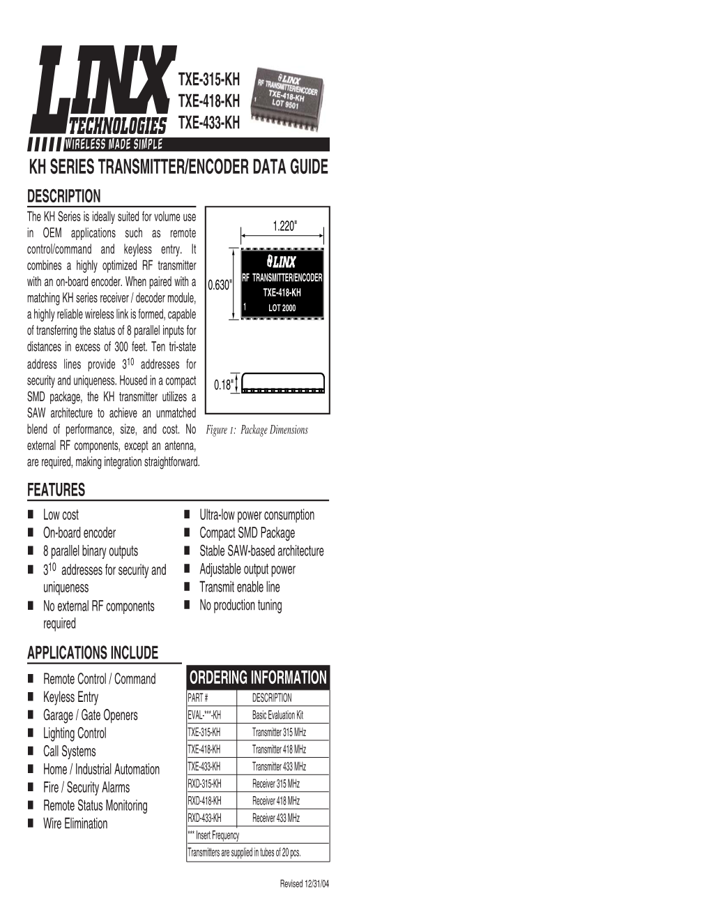 TXE-Xxx-KH Manual 12-31-04.Qxd