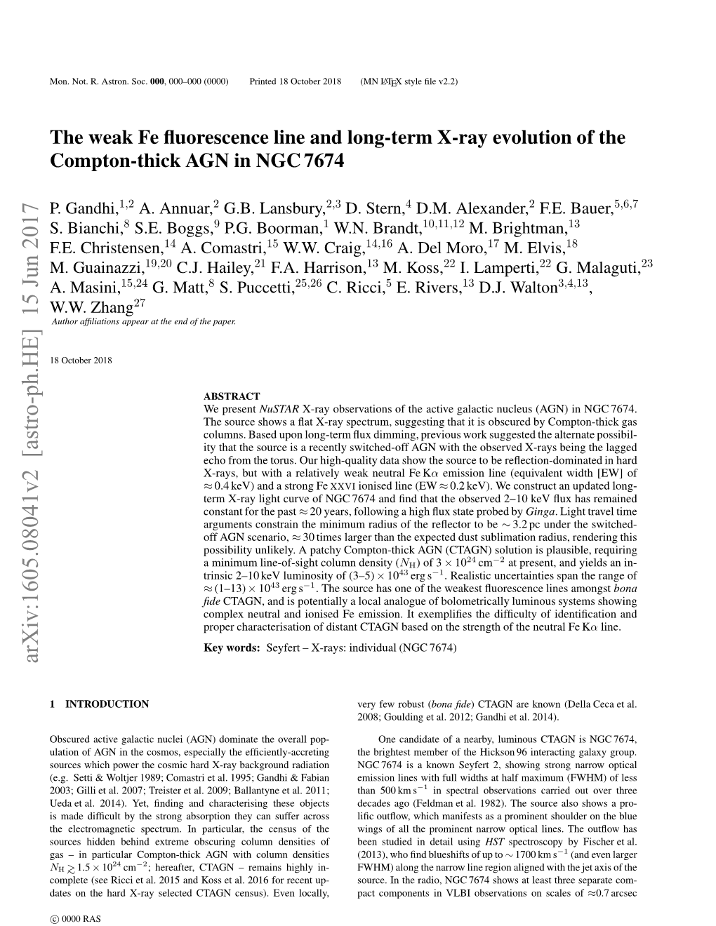 The Weak Neutral Fe Fluorescence Line and Long-Term X-Ray Evolution Of