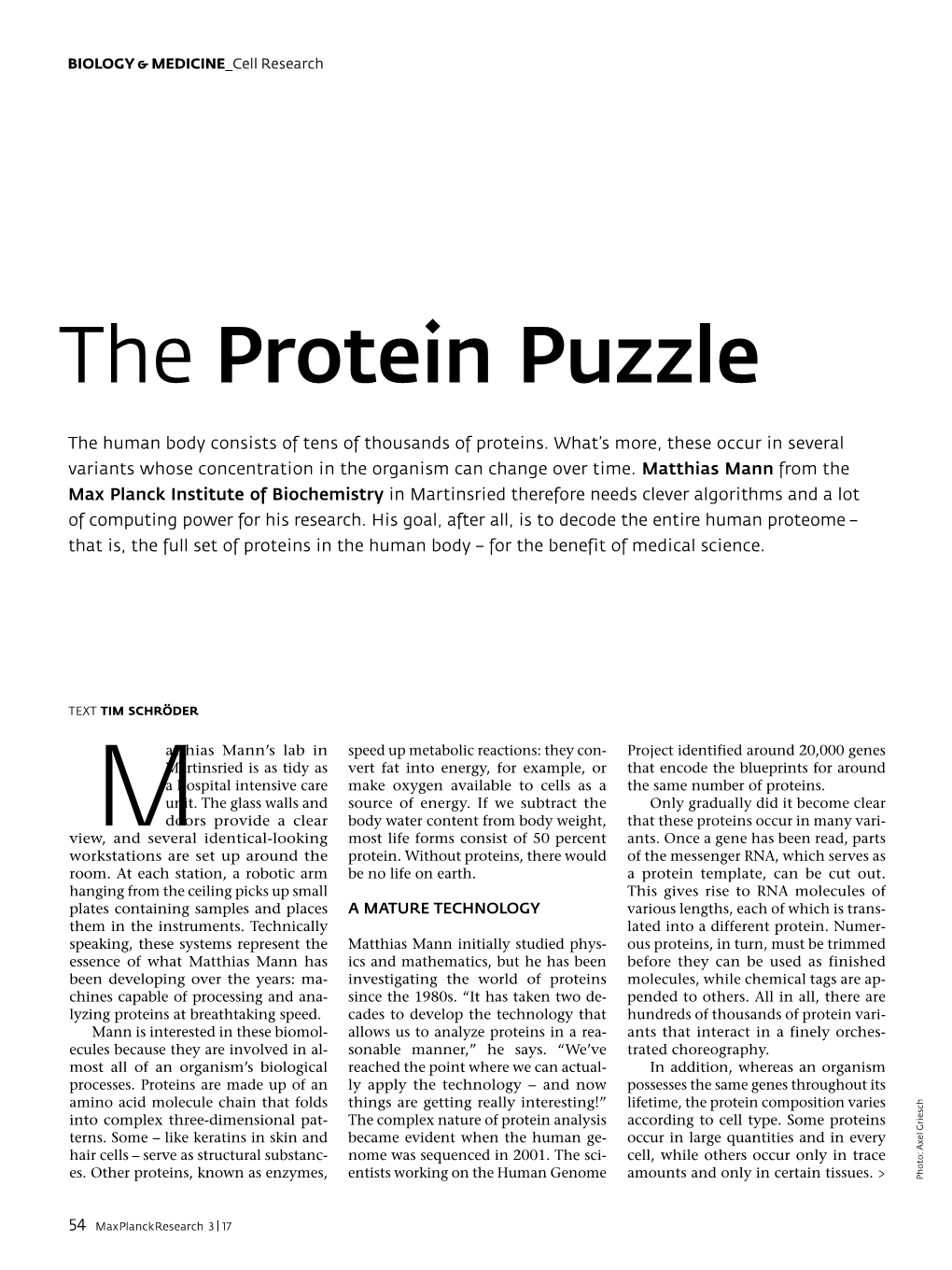 The Protein Puzzle