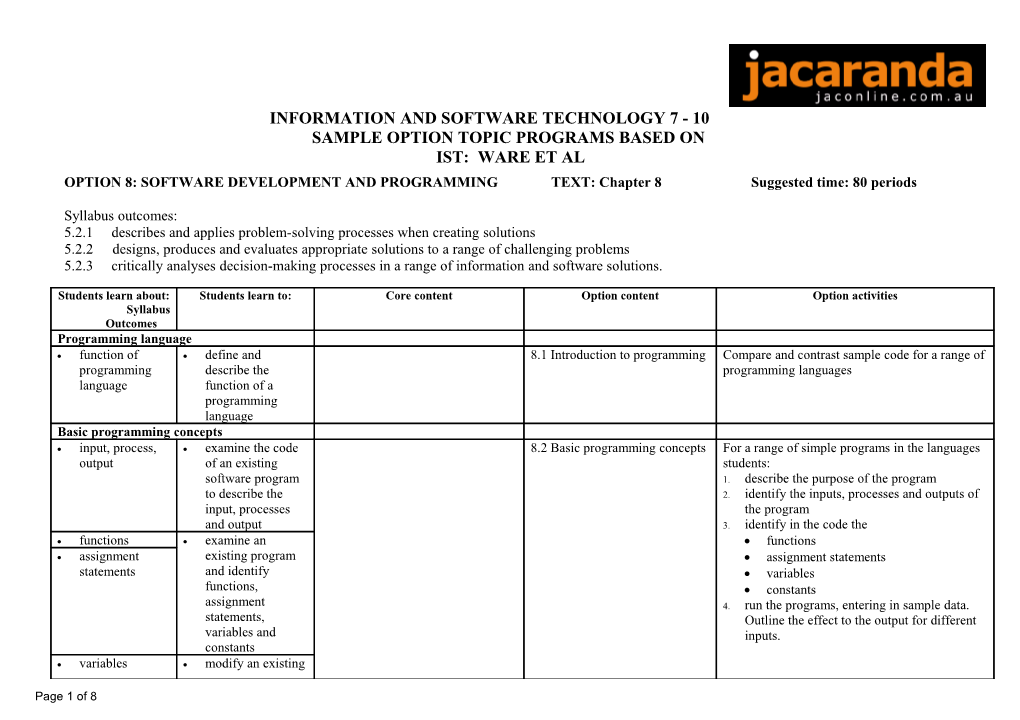 Information and SOFTWARE TECHNOLOGY 7 - 10