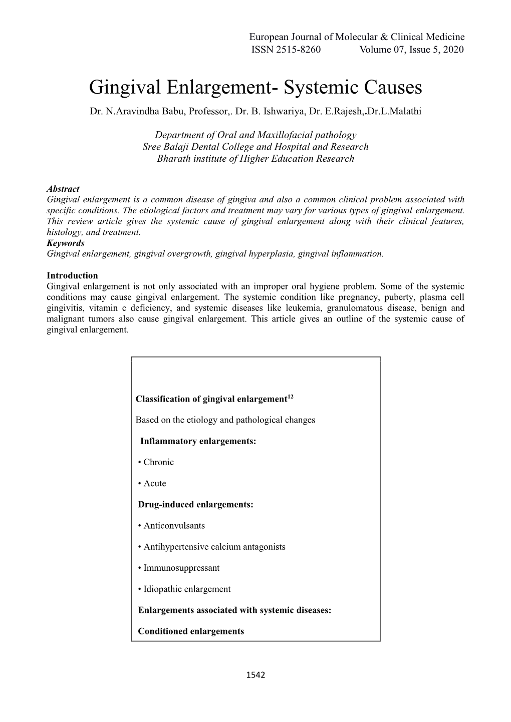 Gingival Enlargement- Systemic Causes Dr