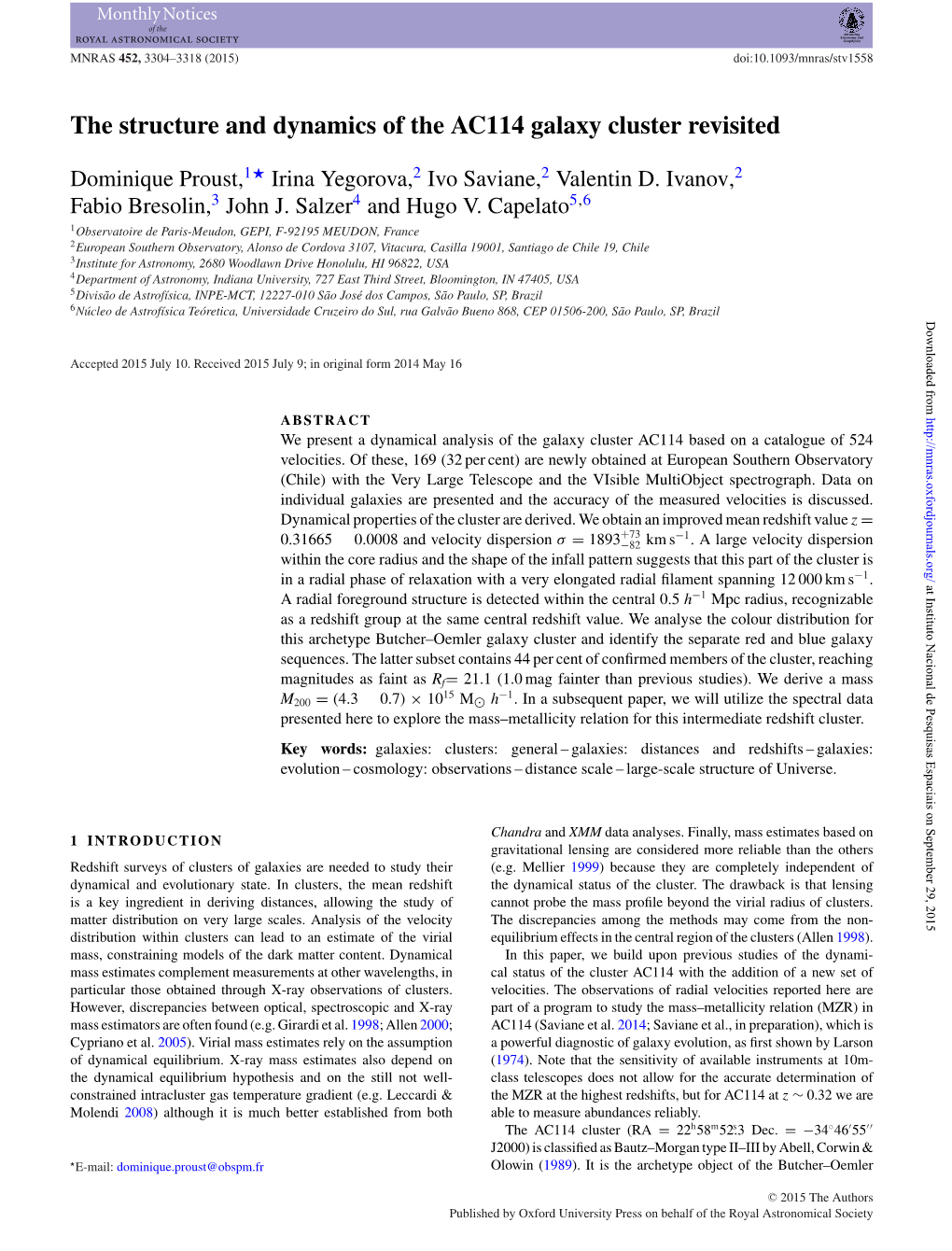 The Structure and Dynamics of the AC114 Galaxy Cluster Revisited