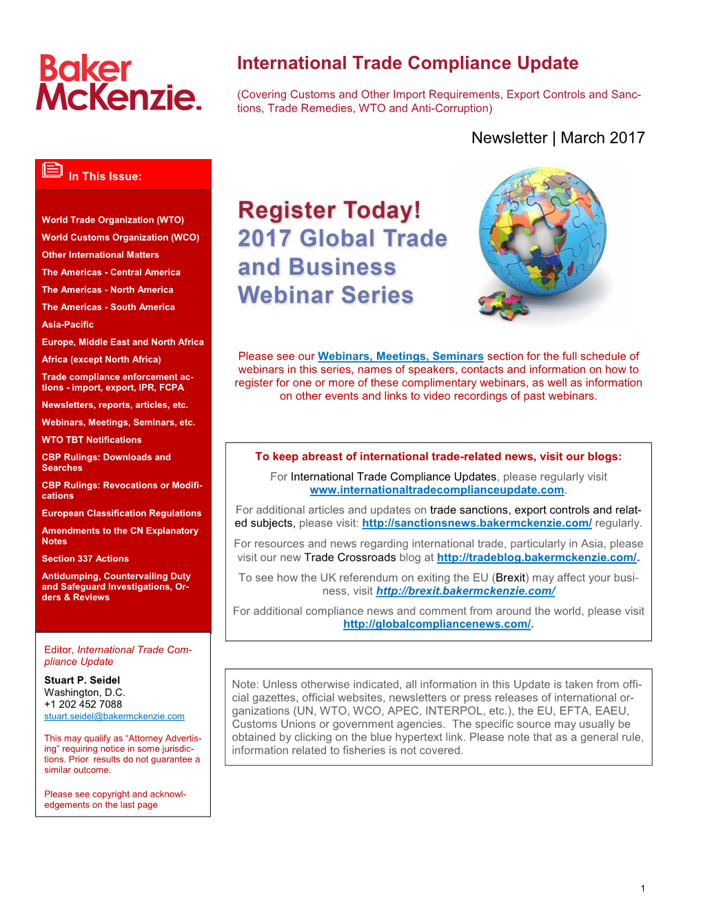 International Trade Compliance Update