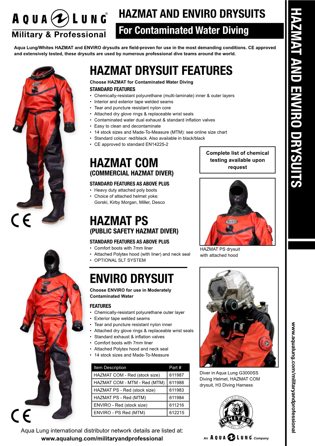 Hazmat and Enviro Drysuits