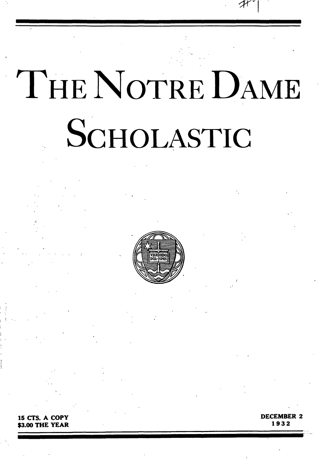 T H E Notre Dame Scholastic