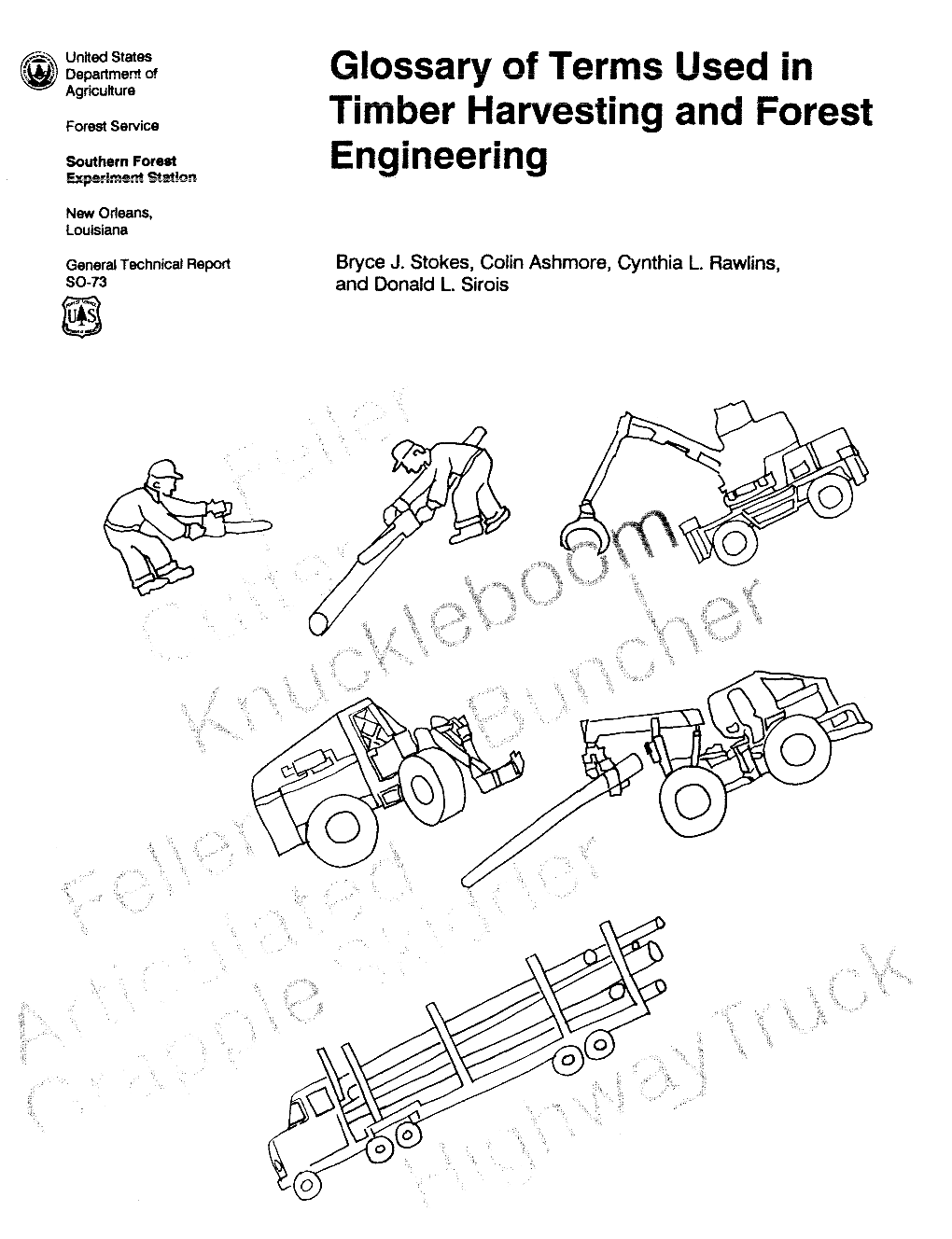 Glossary of Terms Used in Timber Hawes Ing and Forest Engineering