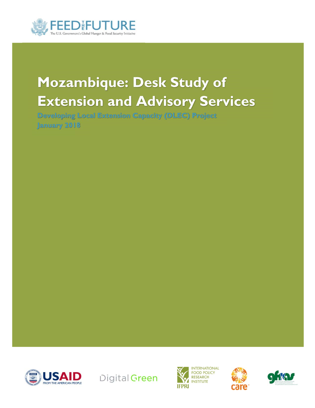 Mozambique: Desk Study of Extension and Advisory Services Developing Local Extension Capacity (DLEC) Project January 2018