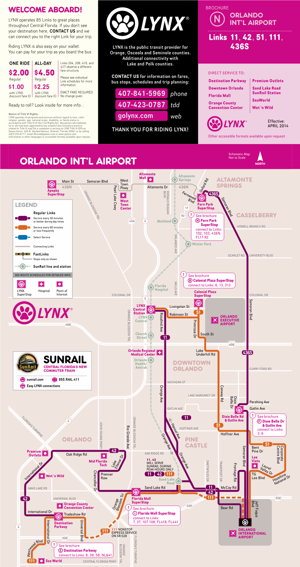 Orlando International Airport 51 to Orlando International Airport 436S to Orlando International Airport