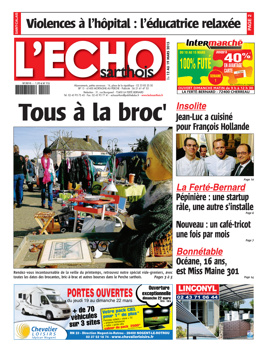 Echosarthois@Publihebdos.Fr - Insolite Tous � La Broc' Jean-Luc a Cuisin� Pour Fran�Ois Hollande