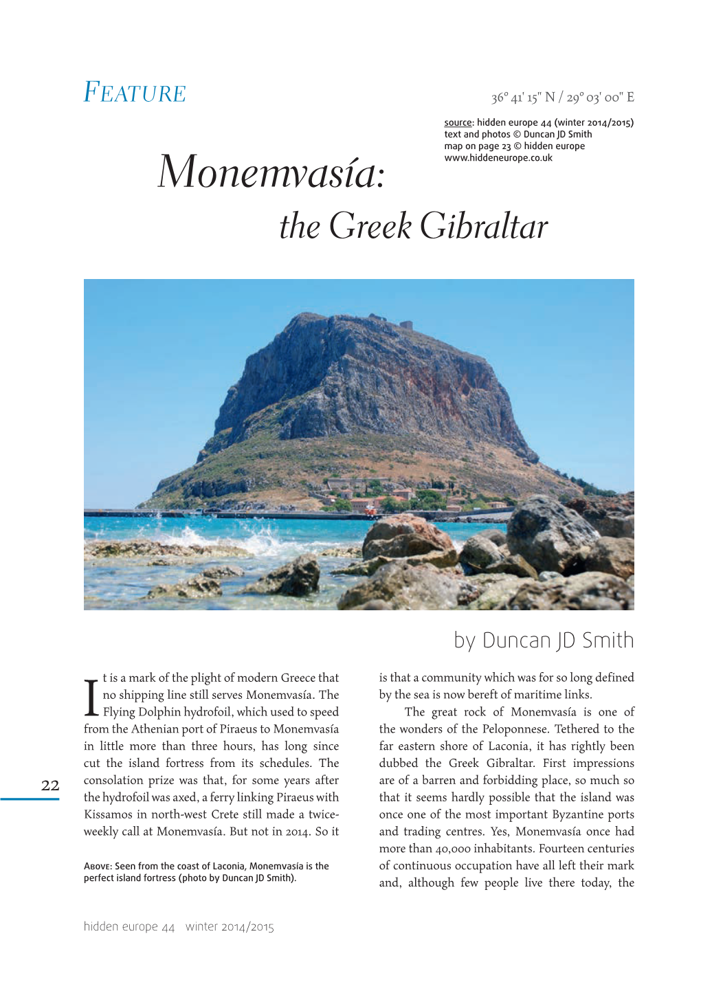 Monemvasía: the Greek Gibraltar