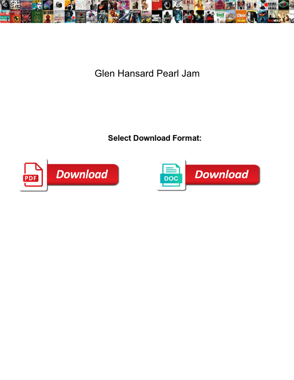 Glen Hansard Pearl Jam