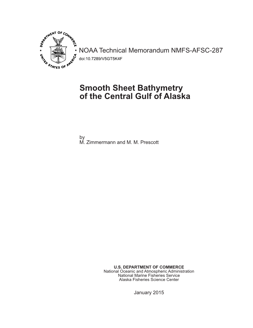 Smooth Sheet Bathymetry of the Central Gulf of Alaska