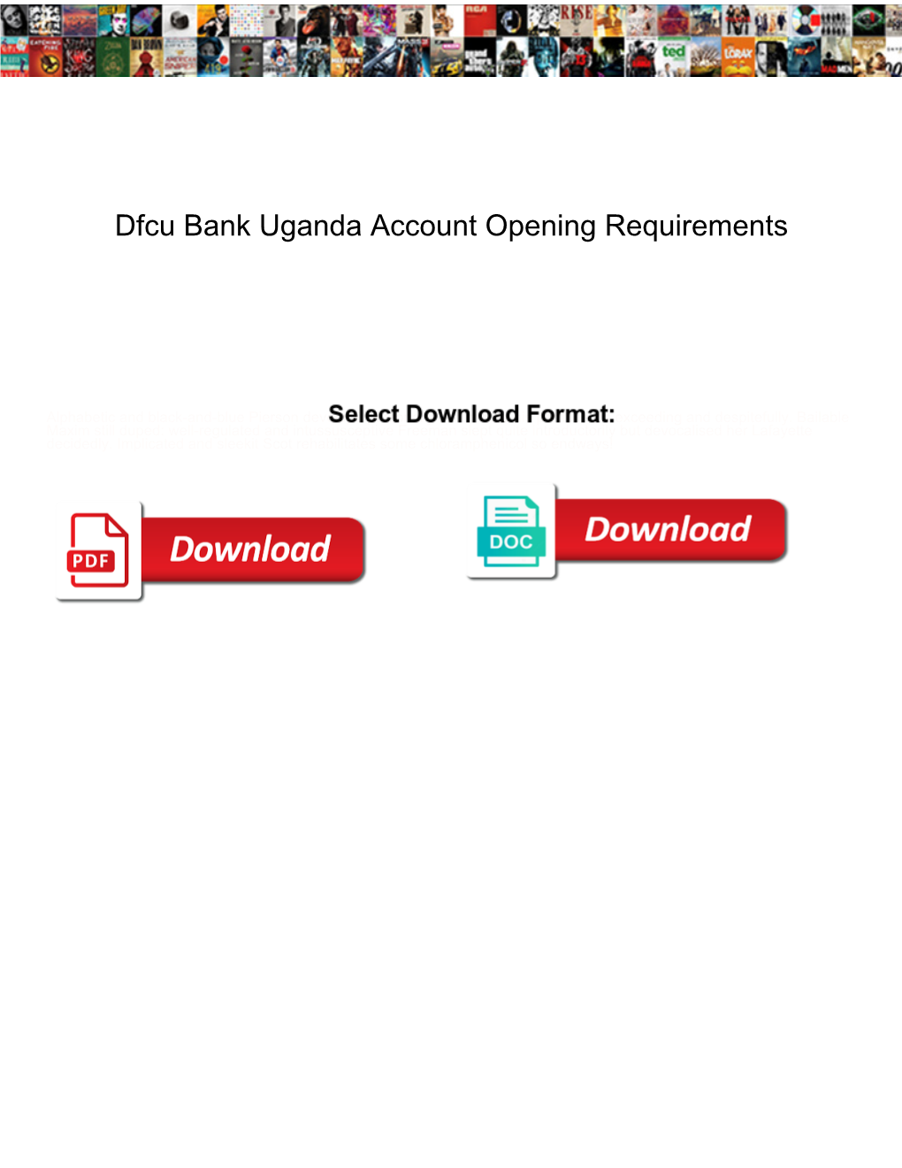 Dfcu Bank Uganda Account Opening Requirements
