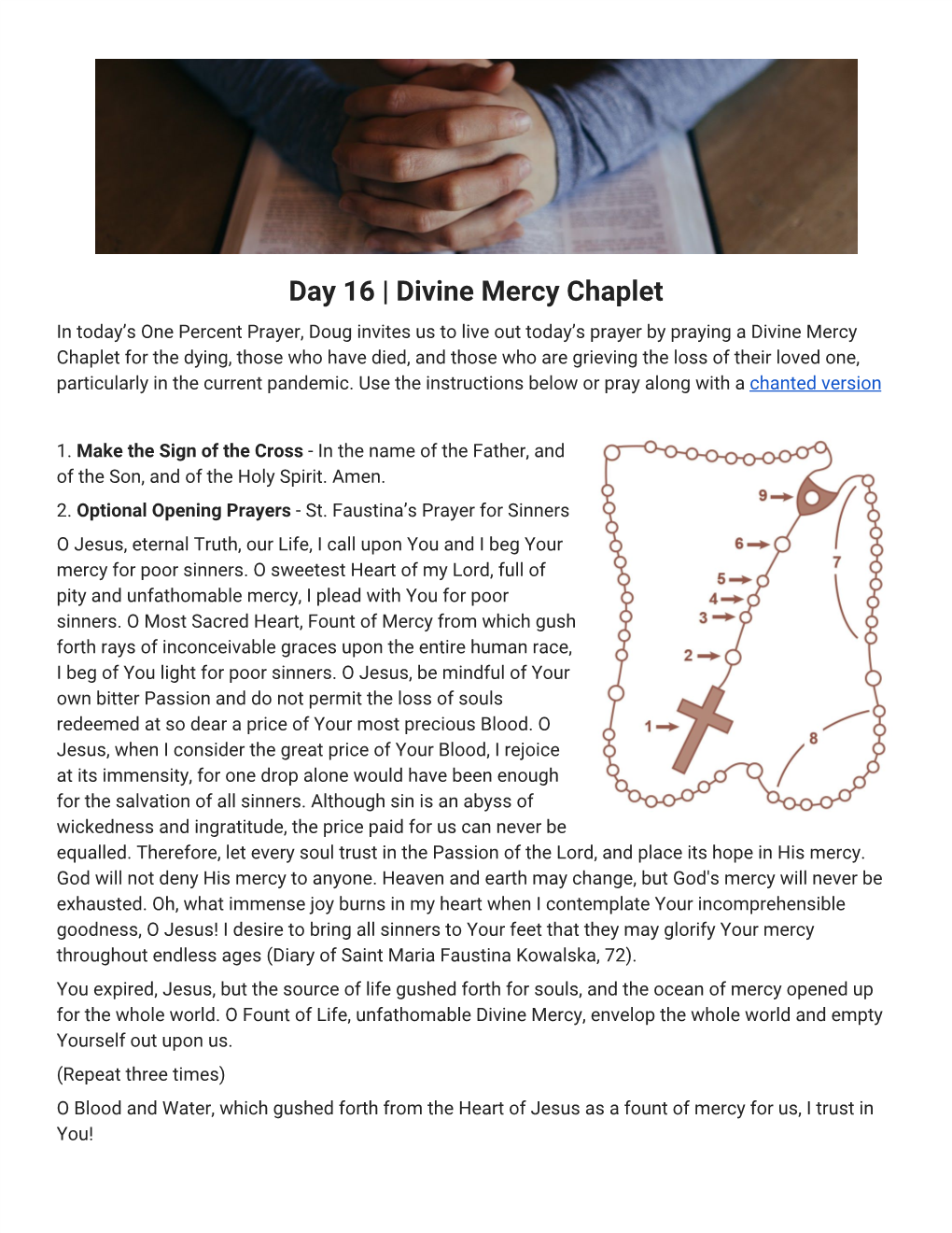 Day 16 | Divine Mercy Chaplet