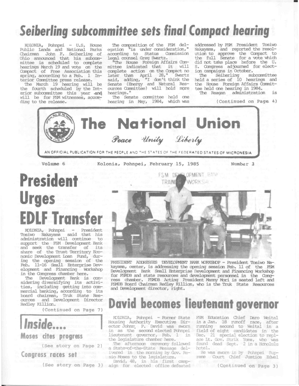 President EDLF Transfer
