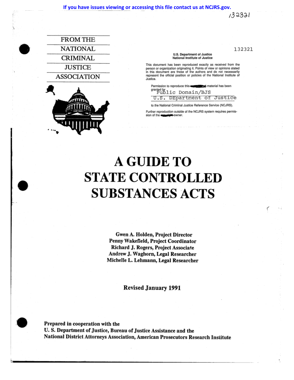 State Controlled Substances Acts