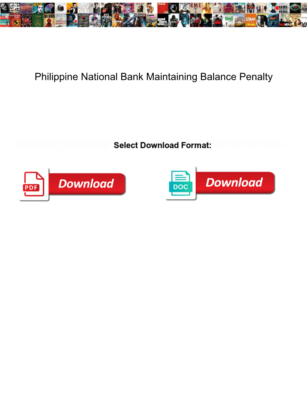 Philippine National Bank Maintaining Balance Penalty