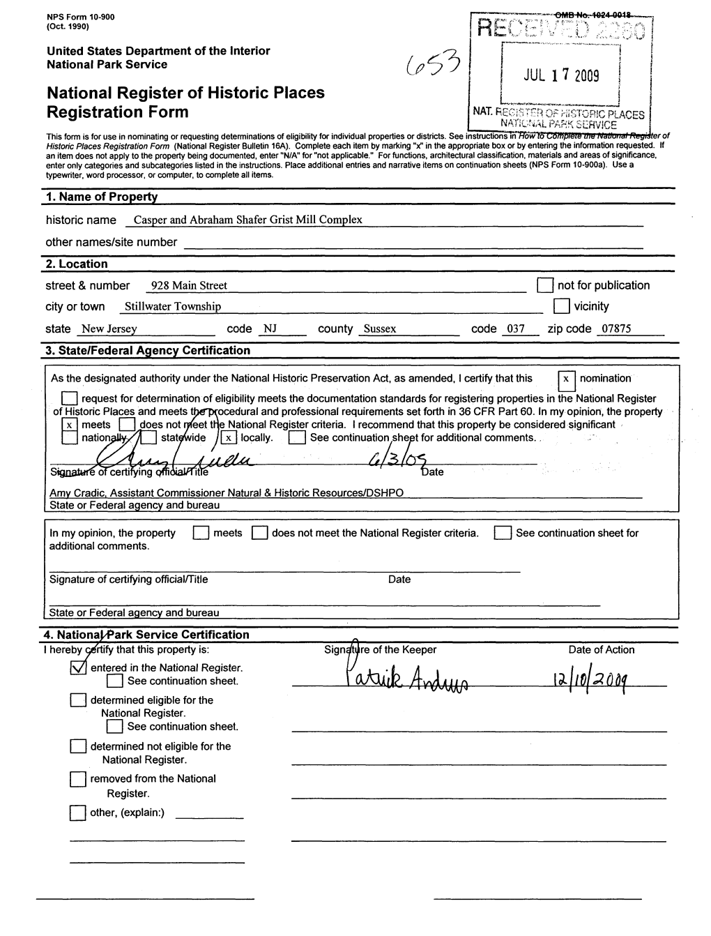 National Register of Historic Places Registration Form