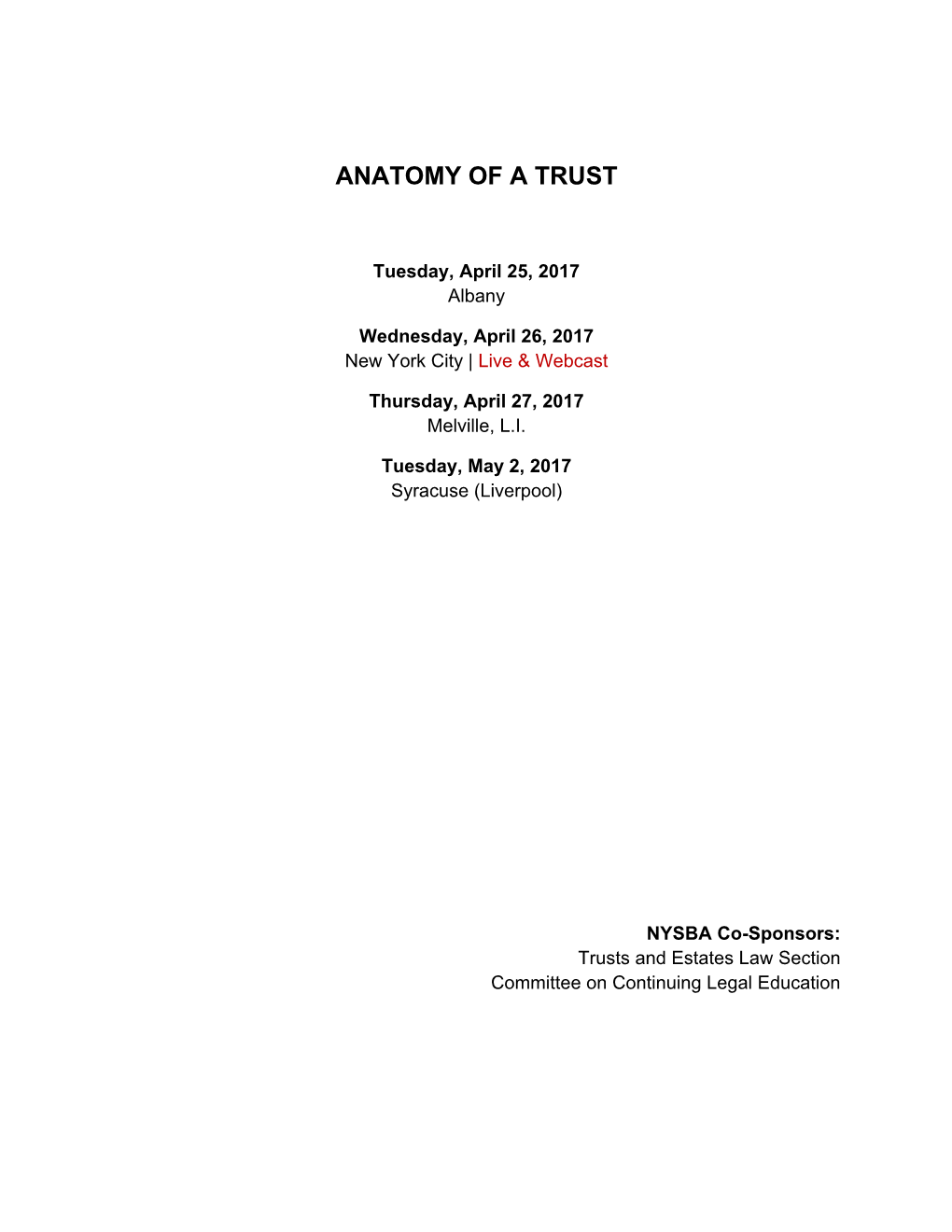 Anatomy of a Trust