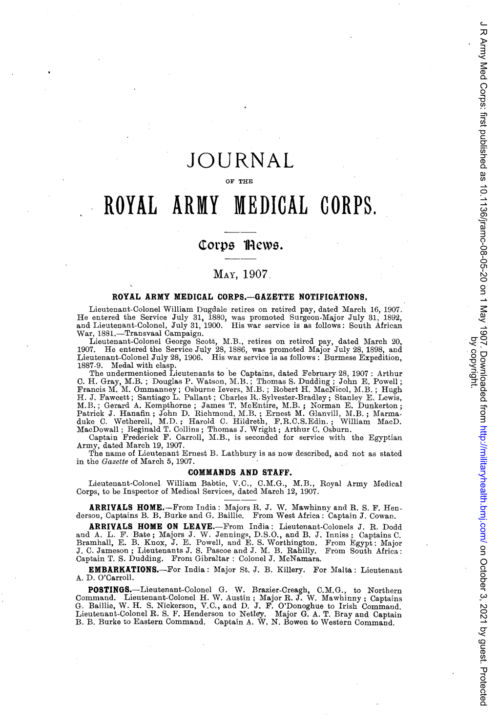 Royal Army Medical Corps