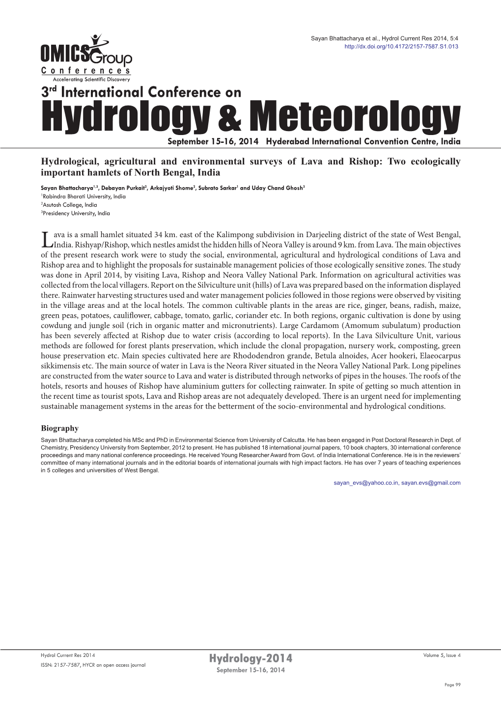 Hydrology & Meteorology