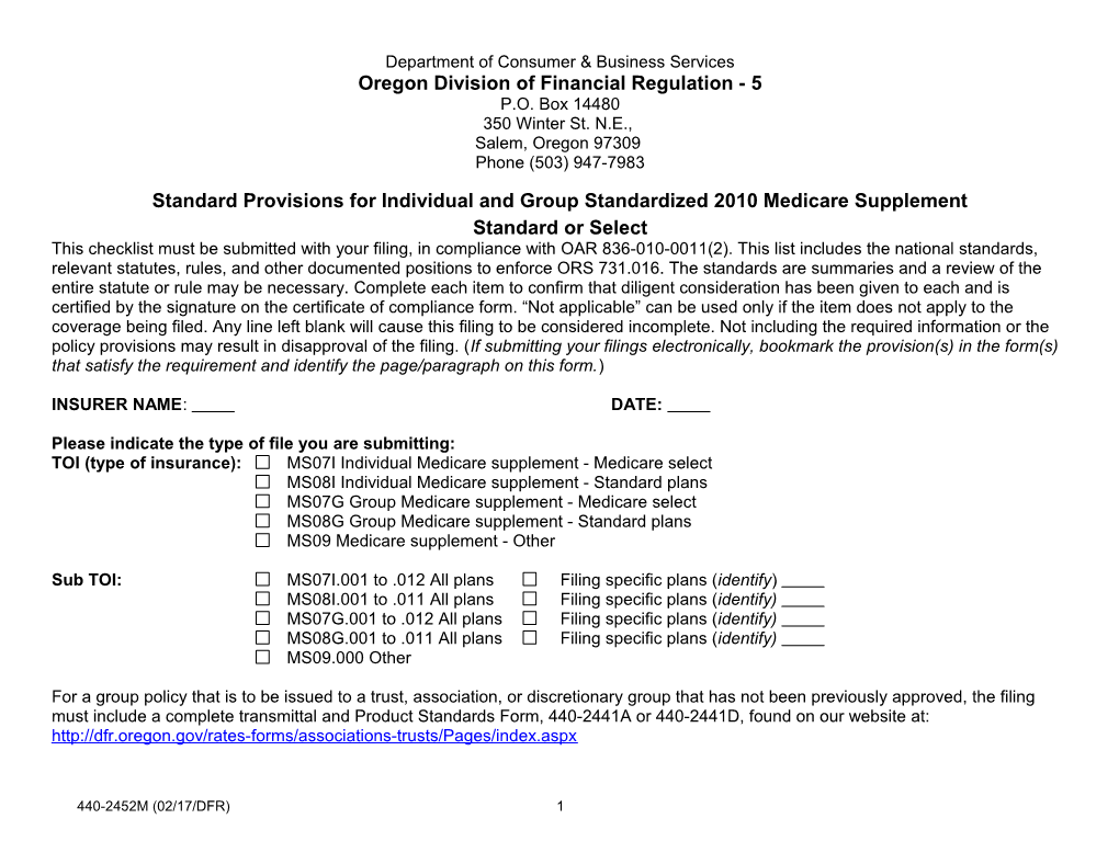 Oregon Division of Financial Regulation - 5