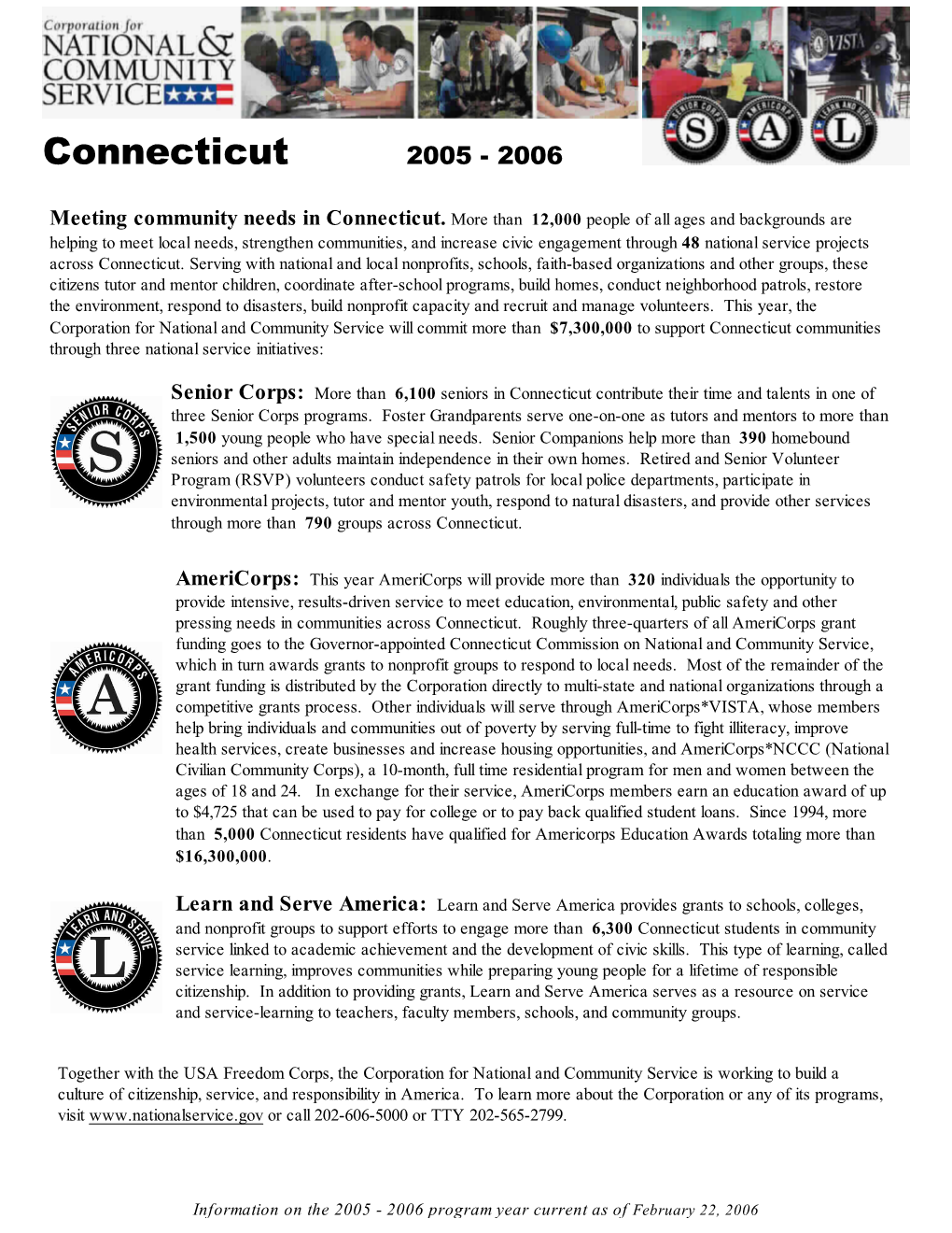 Connecticut 2005 - 2006