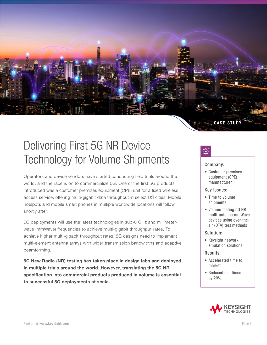 Delivering First 5G NR Device Technology for Volume Shipments