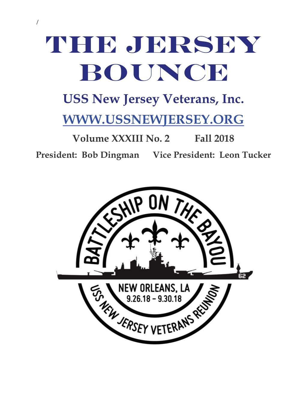 The Jersey Bounce USS New Jersey Veterans, Inc