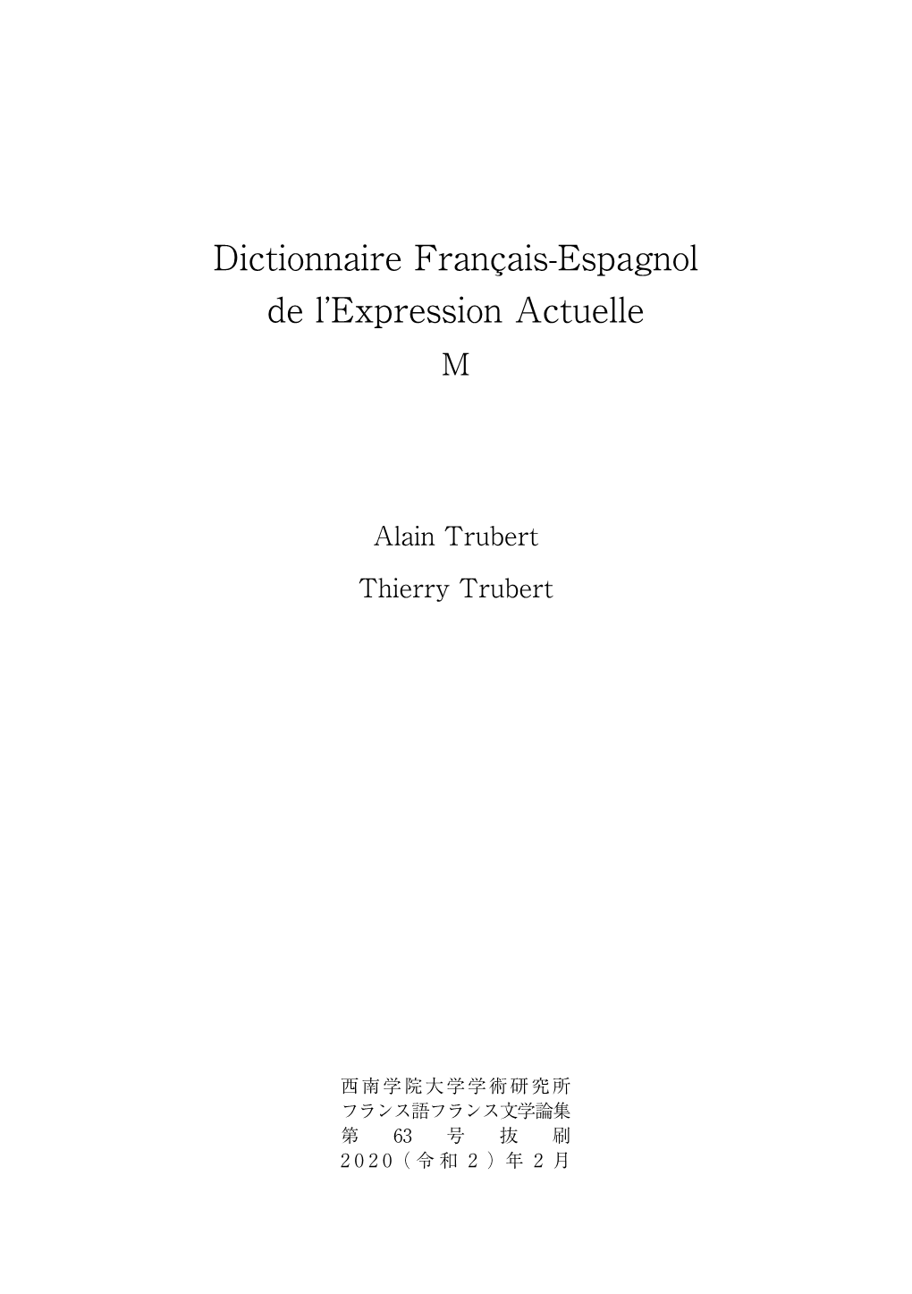 Dictionnaire Français-Espagnol De L'expression Actuelle