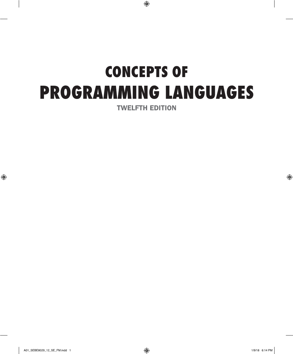 Programming Languages Twelfth Edition