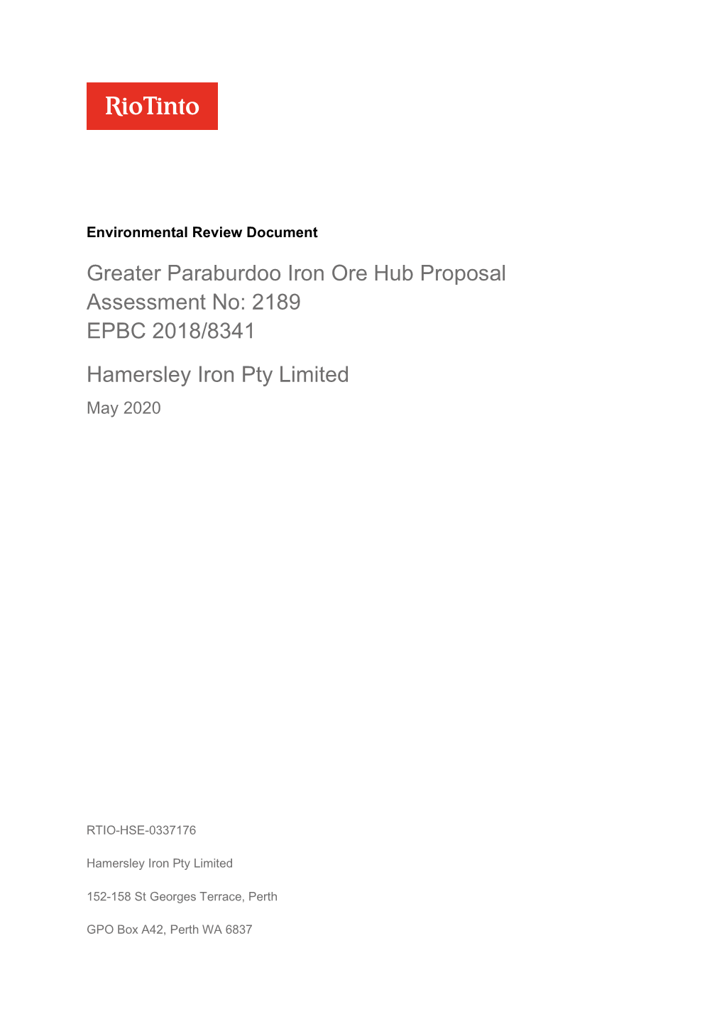 Environmental Review Document